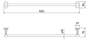 Полотенцедержатель IDDIS Male хром MALSS10i49, 2