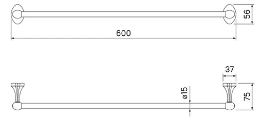 Полотенцедержатель IDDIS Male хром MALSS10i49