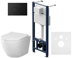 Комплект 6 в 1 Am.Pm Like Aquaspin IS49038.801900 с кнопкой черный матовый, 1