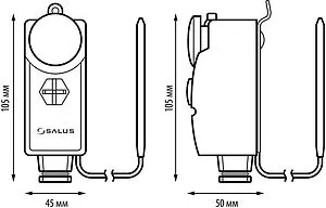 Механический термостат с капиллярной трубкой Salus PC белый AT10F, 2