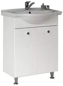 Тумба-умывальник напольная Aquaton Лиана 65 белый 1A1657K0LL010, 1