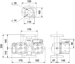 Насос циркуляционный Grundfos UPSD 40-100 F 250 95906487 Насос циркуляционный Grundfos UPSD 40-100 F 250 95906487, 2