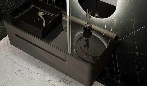 Тумба-умывальник подвесная Jorno Shine 120 антрацит Shi.01.120/P/A+ Тумба-умывальник подвесная Jorno Shine 120 антрацит Shi.01.120/P/A+