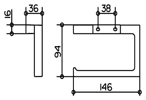 Держатель туалетной бумаги Keuco Edition 11 хром 11162010000
