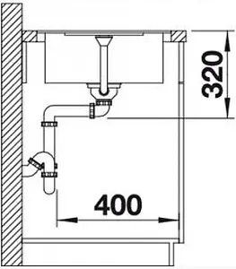 Мойка кухонная Blanco Metra 45 S-F 77 кофе 519088 Мойка кухонная Blanco Metra 45 S-F 77 кофе 519088, 4