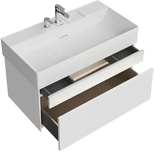 Тумба-умывальник подвесная Kerama Marazzi Logica 90 белоснежный LOG.90.2\WHT+LO.wb.90.0