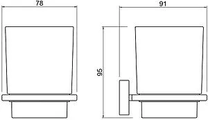 Стакан Aquatek Либра хром AQ4304CR, 2