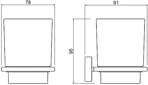 Стакан Aquatek Либра хром AQ4304CR
