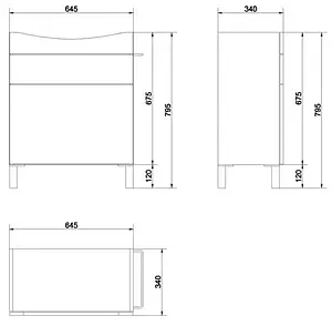 Тумба-умывальник Cersanit Smart 70 белый/ясень B-SU-SMA-CA70/Wh+S-UM-CAR70/1-w, 2
