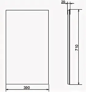 Зеркало Comforty Асти 40 дуб дымчатый 00-00001468CF Зеркало Comforty Асти 40 дуб дымчатый 00-00001468CF, 2