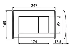 Клавиша смыва для унитаза антивандальная AlcaPlast Antivandal M279 сатин, 2