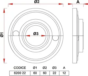 Розетка D=60мм d=22мм Far белый FV 6200 22 Розетка D=60мм d=22мм Far белый FV 6200 22, 2