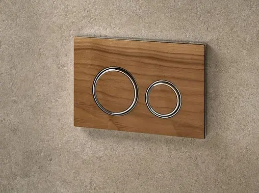 Клавиша смыва для унитаза Geberit Sigma 21 115.884.JX.1 кнопки/черный орех, кольца/хром глянцевый