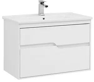 Тумба-умывальник подвесная Aquanet Модена 85 белый 00196965+00182320, 1