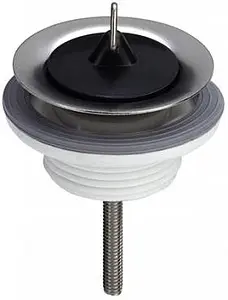 Выпуск для раковины с решеткой и пробкой Sanit полированная сталь 30.001.00..0000 Выпуск для раковины с решеткой и пробкой Sanit полированная сталь 30.001.00..0000, 1