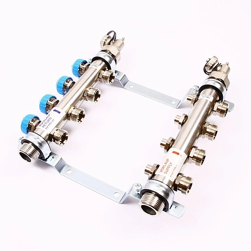 Группа коллекторная без расходомеров 4 отвода 1&quot;н/н x ¾&quot;ек Uni-fitt 456W4304