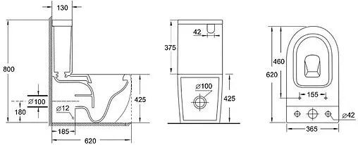 Чаша унитаза Aquanet Cetus 2.0 C1 белый Cetus 2.0 C1 Чаша унитаза Aquanet Cetus 2.0 C1 белый Cetus 2.0 C1