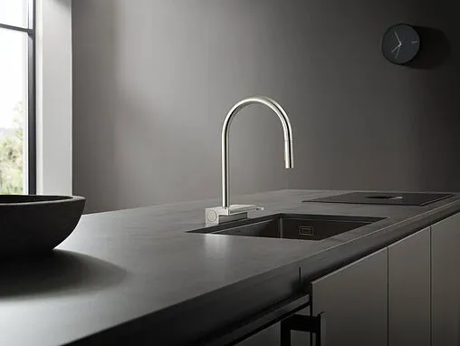 Смеситель для кухни с выдвижным изливом Hansgrohe Aquno Select M81 170 3jet sBox под сталь 73831800