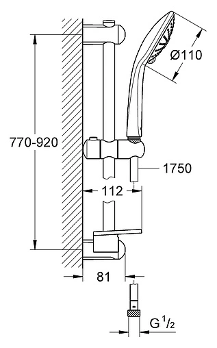 Душевая стойка Grohe Euphoria 110 Massage хром 27226001