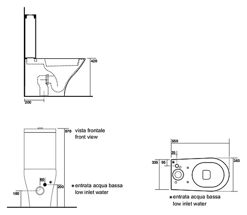 Унитаз-компакт Kerasan Aquatech белый 371701+378101+750990