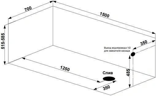 Ванна акриловая Cersanit Nature 150x70 64243