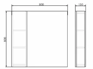 Шкаф-зеркало Comforty Тромсе 80 дуб сонома 00004142222CF Шкаф-зеркало Comforty Тромсе 80 дуб сонома 00004142222CF, 2