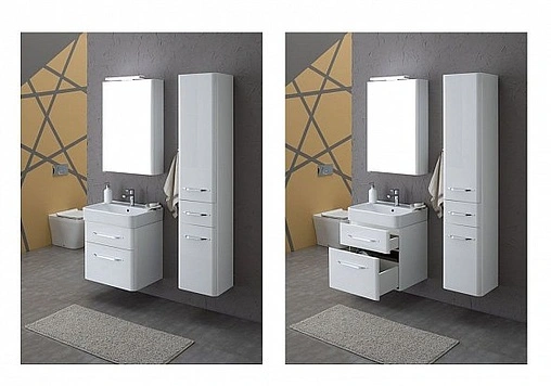 Тумба под умывальник подвесная Aquanet Виченца 60 белый 00196252