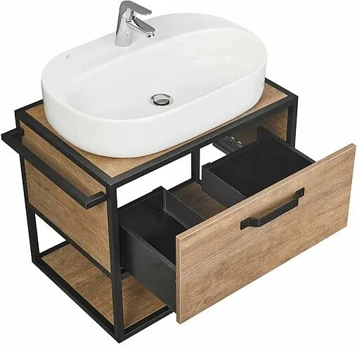 Тумба-умывальник подвесная Aquaton Лофт Фабрик 65 дуб кантри 1A2423K1LTDY0