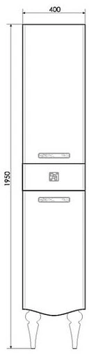 Шкаф-пенал напольный Comforty Монако 40R белый 00003129168CF