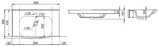Раковина Am.Pm Like 80 белый M80WCC0802WG