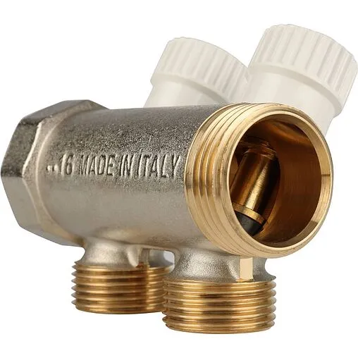 Коллектор регулирующий проходной 2 отвода 1"в/н x ¾"ек Stout SMB 6851 013402 Коллектор регулирующий проходной 2 отвода 1"в/н x ¾"ек Stout SMB 6851 013402