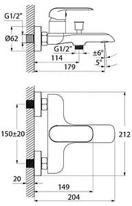 Смеситель для ванны IDDIS Calipso белый/хром CALSB00i02WA Смеситель для ванны IDDIS Calipso белый/хром CALSB00i02WA, 2
