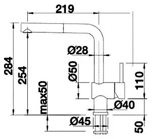 Смеситель для кухни с выдвижным изливом Blanco Linus-S серый беж 517621 Смеситель для кухни с выдвижным изливом Blanco Linus-S серый беж 517621, 2