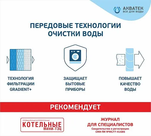 Картридж для механической очистки воды Big Blue 20" Aquatech Gradient+ FCPP(G)20BB-C50M Картридж для механической очистки воды Big Blue 20" Aquatech Gradient+ FCPP(G)20BB-C50M