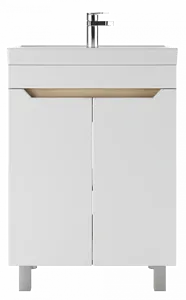Тумба-умывальник напольная Айсберг Мечта 60 белый/дуб сонома DM2313T+4607152361674, 3