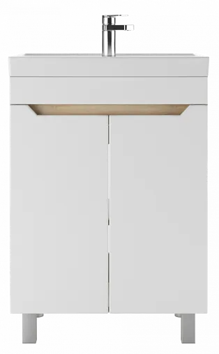 Тумба-умывальник напольная Айсберг Мечта 60 белый/дуб сонома DM2313T+4607152361674