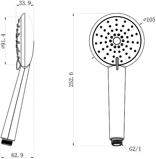 Лейка ручного душа Swedbe Calypso хром 5050