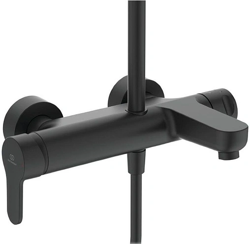 Душевая система со смесителем для ванны Ideal Standard Cerafine O чёрный матовый BC525XG