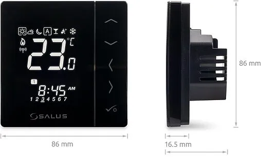 Беспроводной комнатный терморегулятор ZigBee 230В Salus SMART HOME черный VS10BRF