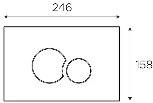 Комплект 5 в 1 Idrospania Tabarca 40230+30360+AZ-0017 E-R с кнопкой белый глянцевый