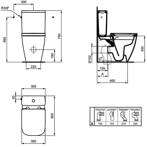 Чаша унитаза Ideal Standard I.Life S белый T500001 Чаша унитаза Ideal Standard I.Life S белый T500001