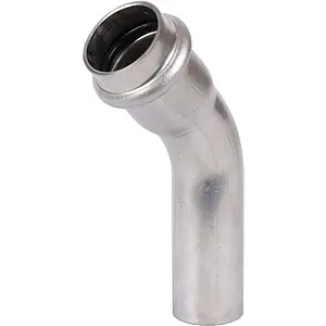 Уголок пресс однорастубный 22мм угол 45° Sanha NiroSan 9040 6904022 Уголок пресс однорастубный 22мм угол 45° Sanha NiroSan 9040 6904022, 1