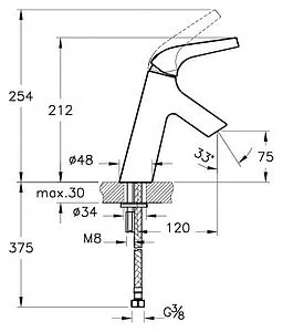 Смеситель для раковины VitrA Nest Trendy хром A42300EXP Смеситель для раковины VitrA Nest Trendy хром A42300EXP, 2