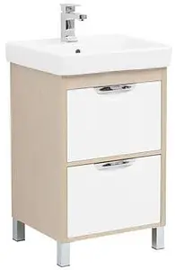 Тумба-умывальник напольная Aquanet Гретта 50 New белый/светлый дуб 00239399+00215661 Тумба-умывальник напольная Aquanet Гретта 50 New белый/светлый дуб 00239399+00215661, 1