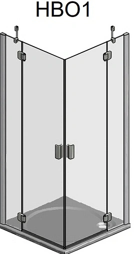 Душевое ограждение 800x800мм прозрачное стекло Roltechnik Hitech Line HBO1+HBO⅛00*800 284-8000000-06-02+284-8000000-06-02