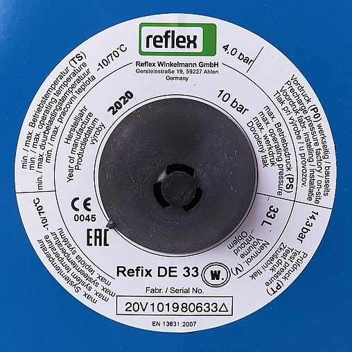 Гидроаккумулятор Reflex DE 33л 10 бар 7305500