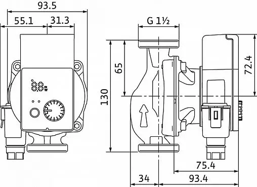 Насос циркуляционный Wilo Yonos PICO 25/1-4-130 4215514