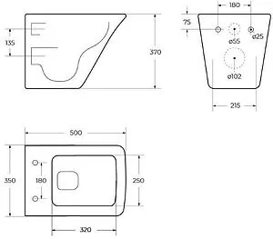 Унитаз подвесной безободковый BelBagno Marmi белый BB052CHR Унитаз подвесной безободковый BelBagno Marmi белый BB052CHR, 2