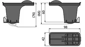 Гидрозатвор комбинированный для водоотвотящих желобов из нержавеющей стали 1.14л/сек AlcaPlast Smart P095, 2