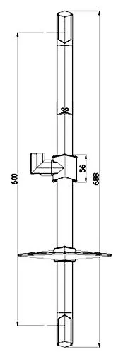 Душевая штанга Lemark хром LM8066C